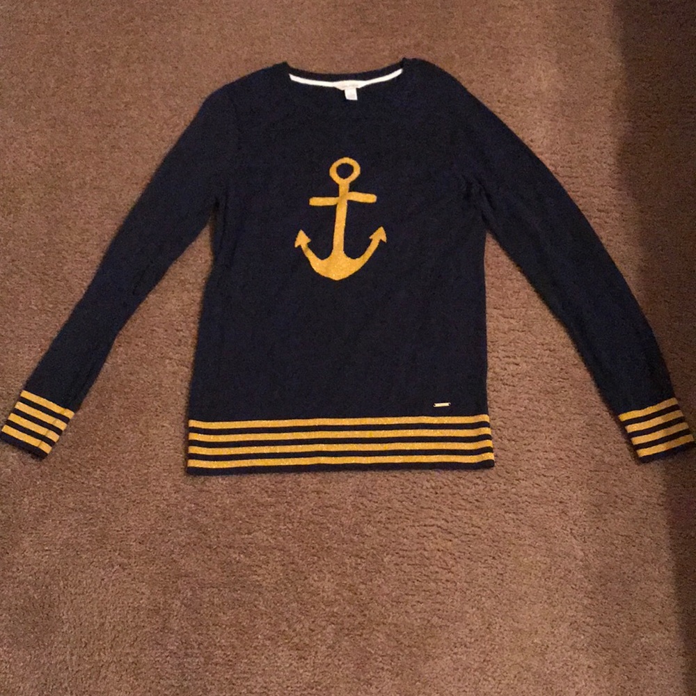 Nautica Navy Blue & Gold Sweater